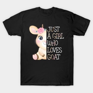 Just A Girl Who Loves Goat T-Shirt